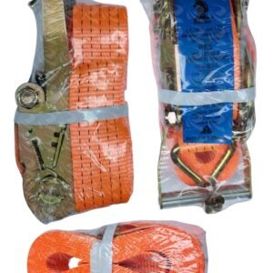 2 Inch × 20 Feet Cargo Lashing Belt 3 Ton Load Capacity Ratchet Tie Down Strap