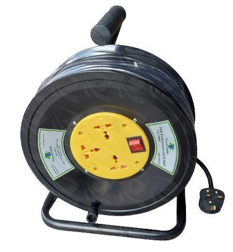 Cable Reel 50M 1.0mm Electrical Extension Cable for Home, Workshop and Construction Use
