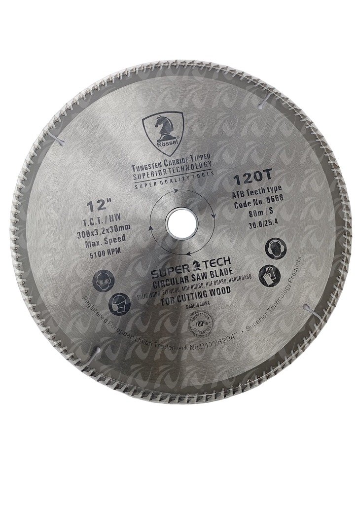 Circular Saw TCT 12 x 25.4 x 120T JK for Wood Cutting