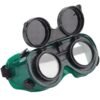 Round Welding Goggles with Flip-Up Flap for Eye Protection