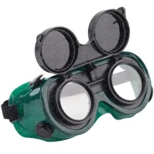 Round Welding Goggles with Flip-Up Flap for Eye Protection